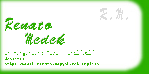 renato medek business card